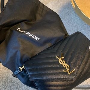 YSL Quilted Leather clutch